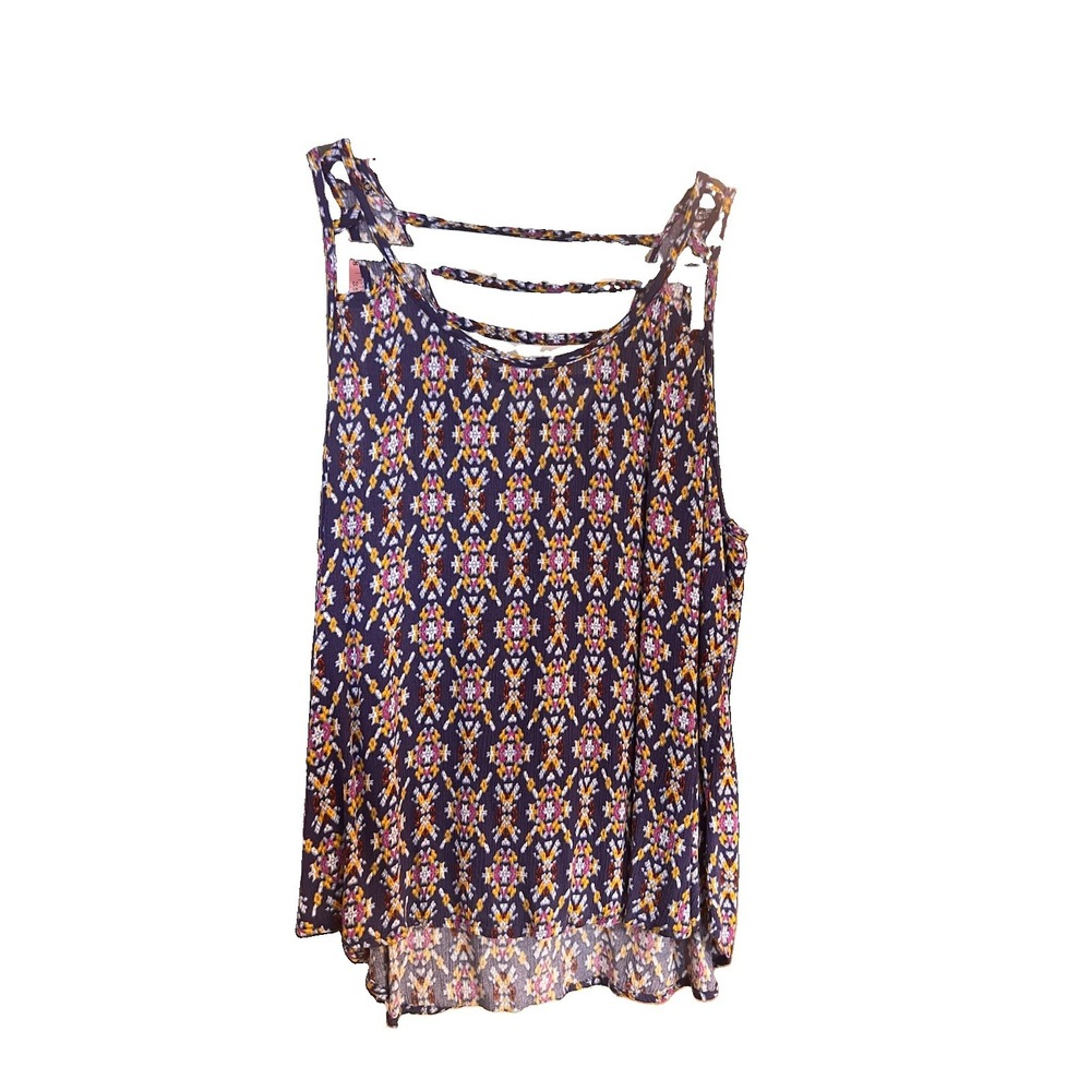 Xhilaration Boho Geometric Strappy Tank Top XL EUC